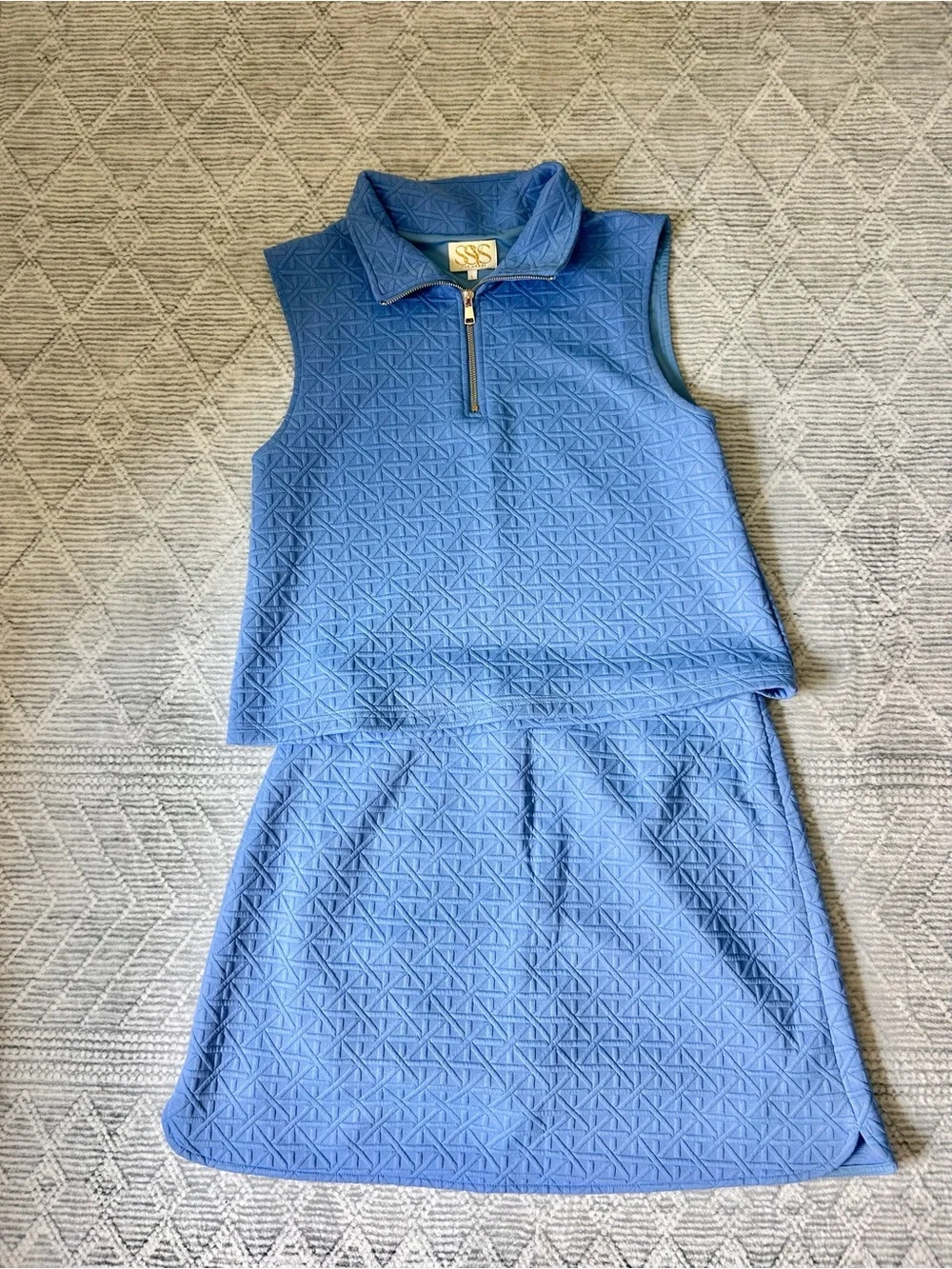 SSYS Kylie Lattice Set in Cornflower Blue